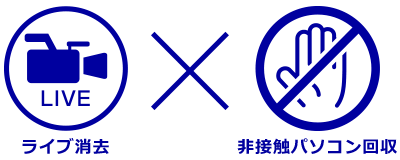 ライブ消去×非接触パソコン回収